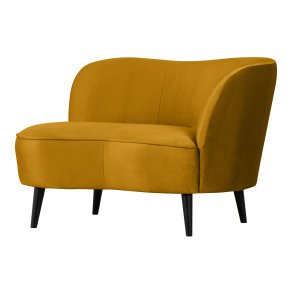 WOOOD Sara lounge lnestol, hjre - okker polyester fljl og tr