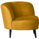 WOOOD Sara lounge lnestol, hjre - okker polyester fljl og tr