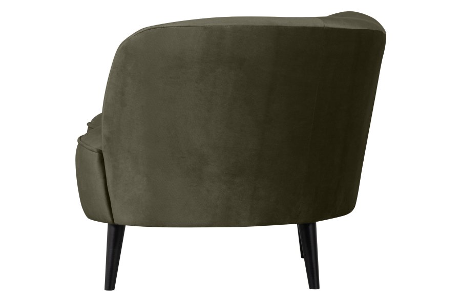 WOOOD Sara lounge lnestol, hjre - varm grn polyester fljl og tr