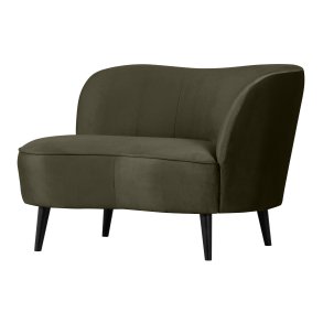 WOOOD Sara lounge lnestol, hjre - varm grn polyester fljl og tr