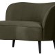 WOOOD Sara lounge lnestol, hjre - varm grn polyester fljl og tr