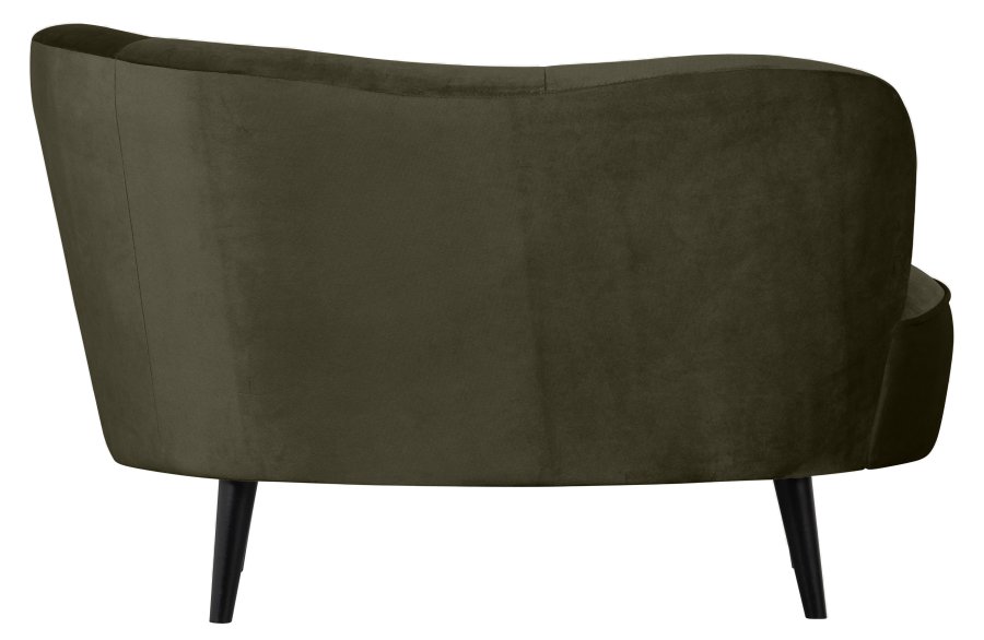 WOOOD Sara lounge lnestol, hjre - varm grn polyester fljl og tr