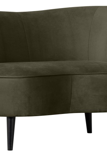 WOOOD Sara lounge lnestol, hjre - varm grn polyester fljl og tr
