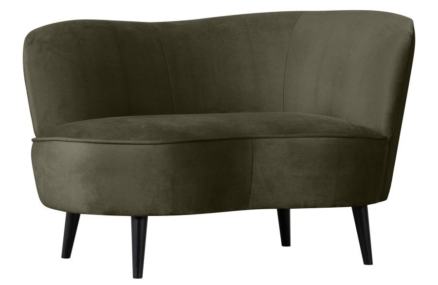 WOOOD Sara lounge lnestol, hjre - varm grn polyester fljl og tr