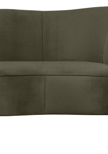 WOOOD Sara lounge lnestol, hjre - varm grn polyester fljl og tr