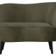 WOOOD Sara lounge lnestol, hjre - varm grn polyester fljl og tr