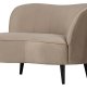 WOOOD Sara lounge lnestol, hjre - khaki polyester fljl og tr