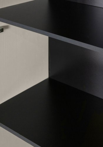 WOOOD Silas garderobeskab, 2 lger, 3 hylder, 1 skuffe - dust (gr/sand) brstet fyrretr og metal