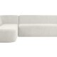 BEPUREHOME Sloping hjrnesofa, venstre - perle creme melange chenille stof