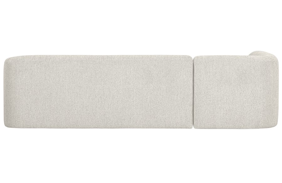 BEPUREHOME Sloping hjrnesofa, venstre - perle creme melange chenille stof