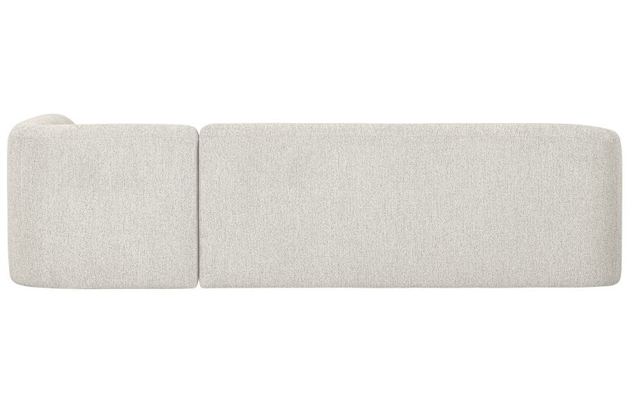 BEPUREHOME Sloping hjrnesofa, hjre - perle creme melange chenille polyester