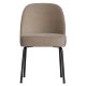 BEPUREHOME Vogue spisebordsstol - khaki fljl polyester og sort metal