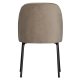BEPUREHOME Vogue spisebordsstol - khaki fljl polyester og sort metal
