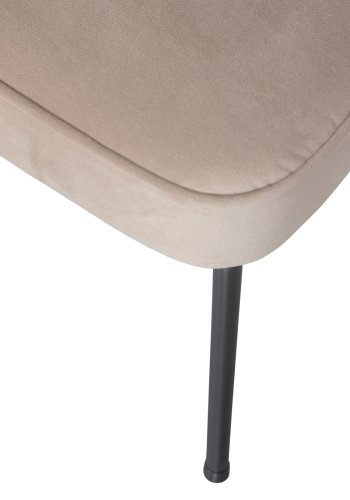 BEPUREHOME Vogue spisebordsstol - khaki fljl polyester og sort metal