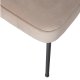 BEPUREHOME Vogue spisebordsstol - khaki fljl polyester og sort metal