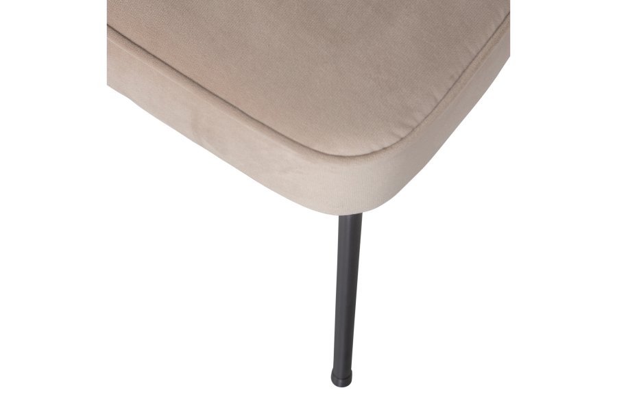 BEPUREHOME Vogue spisebordsstol - khaki fljl polyester og sort metal