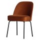 BEPUREHOME Vogue spisebordsstol - rust fljl polyester og sort metal