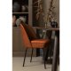 BEPUREHOME Vogue spisebordsstol - rust fljl polyester og sort metal