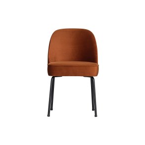 BEPUREHOME Vogue spisebordsstol - rust fljl polyester og sort metal