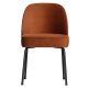 BEPUREHOME Vogue spisebordsstol - rust fljl polyester og sort metal