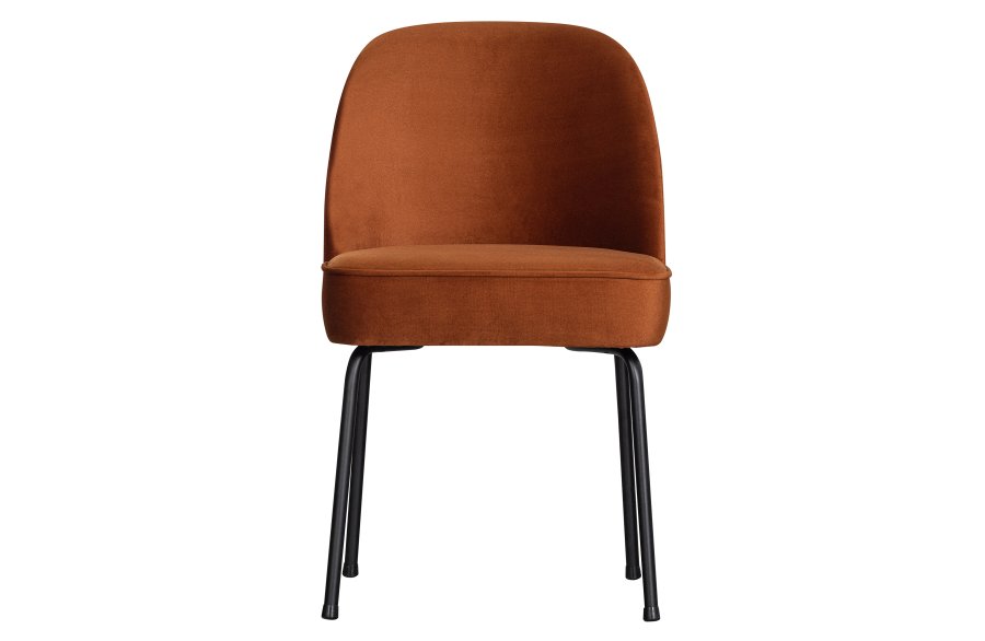 BEPUREHOME Vogue spisebordsstol - rust fljl polyester og sort metal