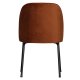 BEPUREHOME Vogue spisebordsstol - rust fljl polyester og sort metal