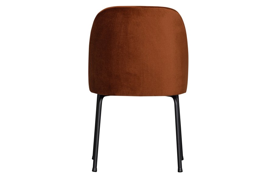 BEPUREHOME Vogue spisebordsstol - rust fljl polyester og sort metal