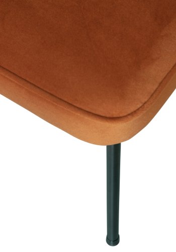 BEPUREHOME Vogue spisebordsstol - rust fljl polyester og sort metal