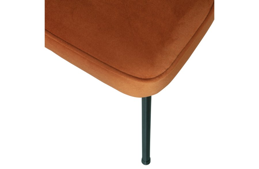 BEPUREHOME Vogue spisebordsstol - rust fljl polyester og sort metal