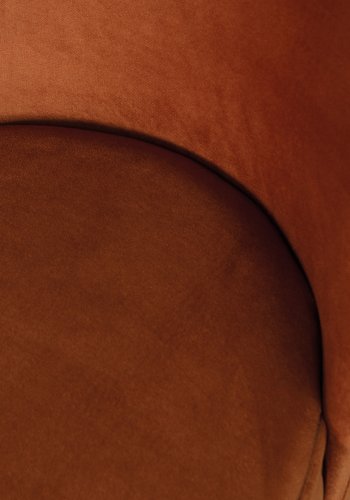 BEPUREHOME Vogue spisebordsstol - rust fljl polyester og sort metal