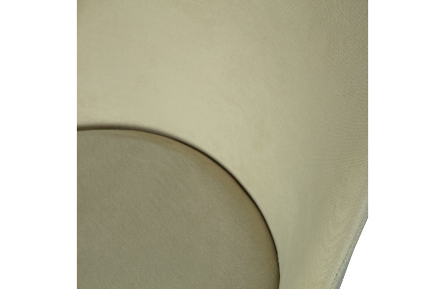 BEPUREHOME Vogue spisebordsstol - pistacie fljl polyester og sort metal