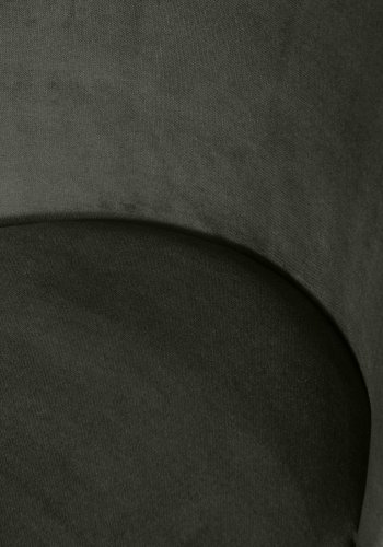 BEPUREHOME Vogue spisebordsstol - mrkegrn fljl polyester og sort metal