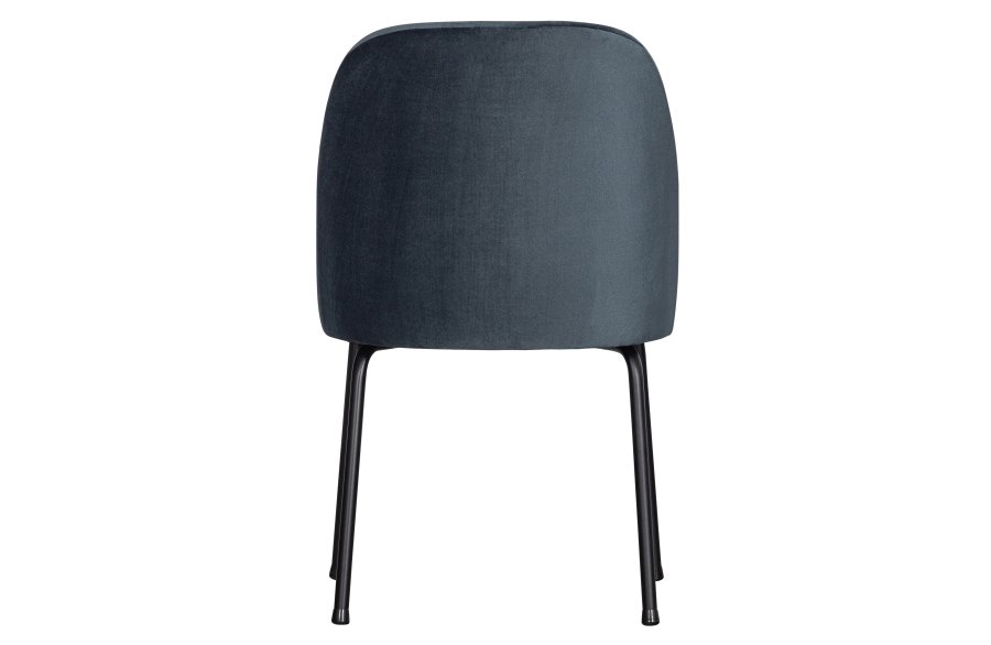 BEPUREHOME Vogue spisebordsstol - krikandfarvet fljl polyester og sort metal