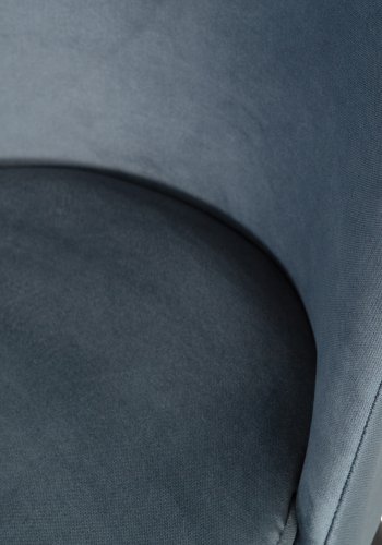 BEPUREHOME Vogue spisebordsstol - krikandfarvet fljl polyester og sort metal