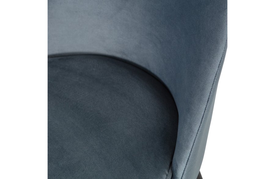 BEPUREHOME Vogue spisebordsstol - krikandfarvet fljl polyester og sort metal