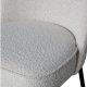 BEPUREHOME Vogue spisebordsstol - natur bouclé polyester stof og sort metal