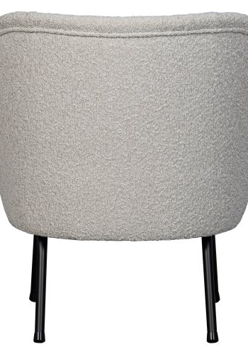 BEPUREHOME Vogue lnestol - natur bouclé polyester stof og sort metal