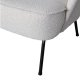 BEPUREHOME Vogue lnestol - natur bouclé polyester stof og sort metal