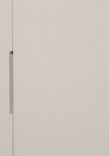 WOOOD Silas garderobeskab, 2 lger, 4 hylder, 1 skuffe - dust (gr/sand) brstet fyrretr og metal