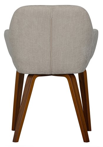 VTWONEN Base spisebordsstol, m. armln - sand melange fljl polyester og valnddefinér