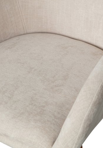 VTWONEN Base spisebordsstol, m. armln - sand melange fljl polyester og valnddefinér