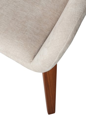 VTWONEN Base spisebordsstol, m. armln - sand melange fljl polyester og valnddefinér