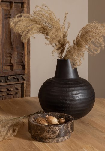 WOOOD Rhonda spisebord, rund - natur mat egetr (129)