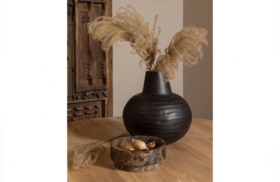 WOOOD Rhonda spisebord, rund - natur mat egetr (129)