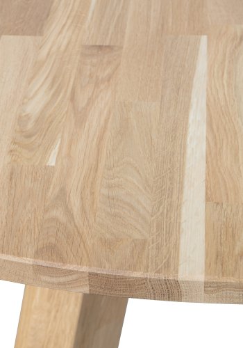 WOOOD Rhonda spisebord, rund - natur mat egetr (129)