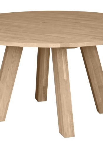 WOOOD Rhonda spisebord, rund - natur mat egetr (150)