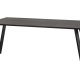 WOOOD Tablo spisebord, rektangulr - Blacknight egetr og firkantet ben sort metal (200x90)