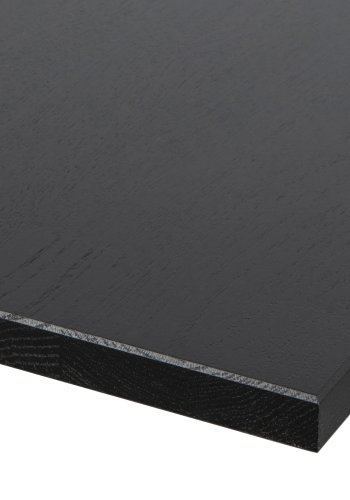 WOOOD Tablo spisebord, rektangulr -  Blacknight egetr og firkantet ben sort metal (160x90)