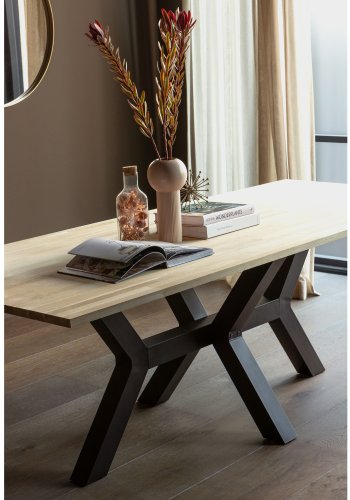 WOOOD Tablo Zeeland bordben til spisebord - matsort metal