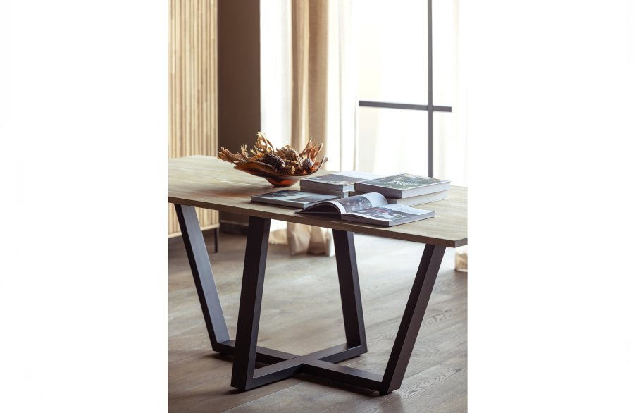 WOOOD Tablo Drenthe bordben til spisebord - matsort metal